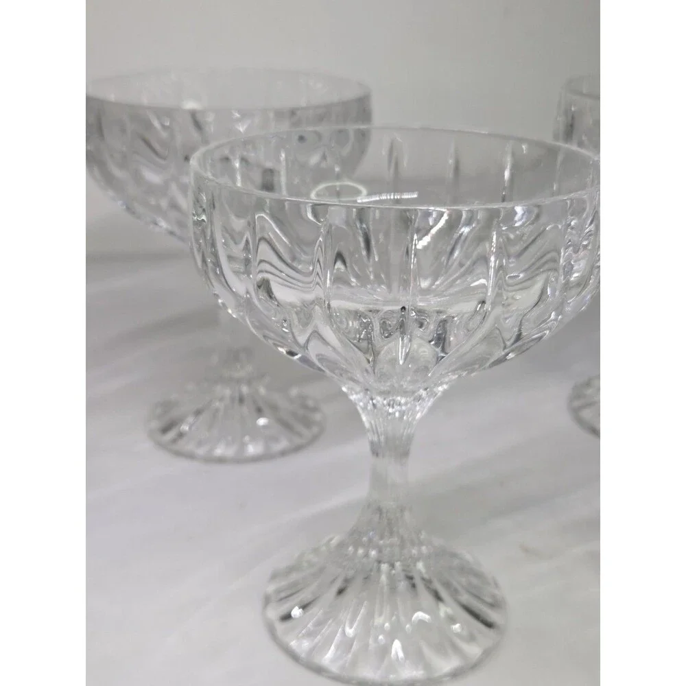 Set Of 4 Mikasa Park Lane Crystal Champagne Tall Sherbet Glasses 5 1/8